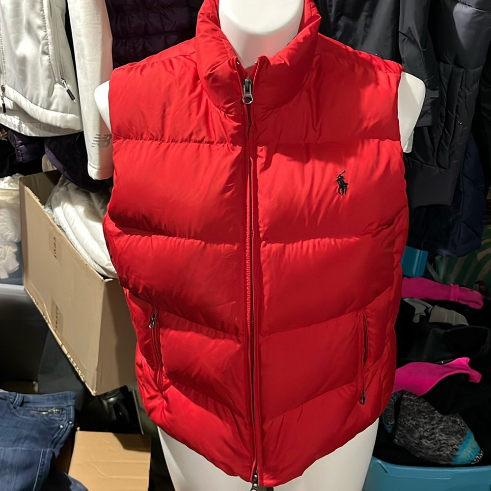 Ralph Lauren Sport XL vest, filling 80% grey duck down, 20% feather